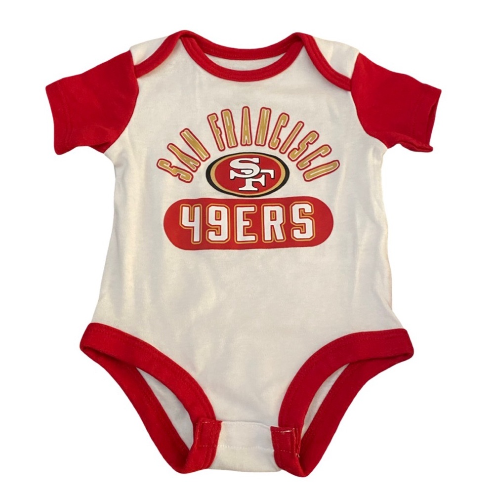 Brand New San Francisco 49ers Baby Infant Onesie Red & White 0-3 Months